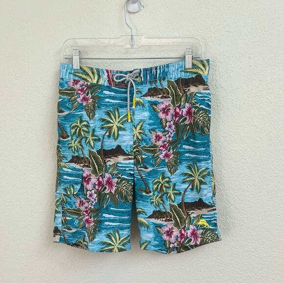 NWT Tommy Bahama Baja Hula High Seas Men’s Swim‎ Trunks Board Shorts Sz S - Picture 5 of 10